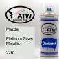 Preview: Mazda, Platinum Silver Metallic, 22R: 400ml Sprühdose, von ATW Autoteile West.